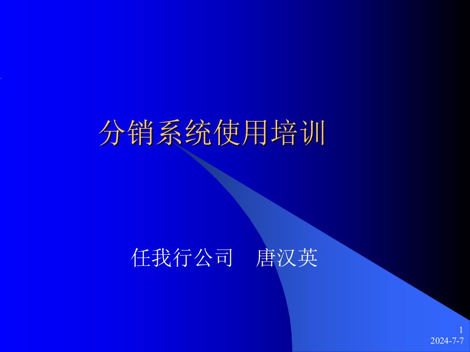 [精选]分销系统使用培训