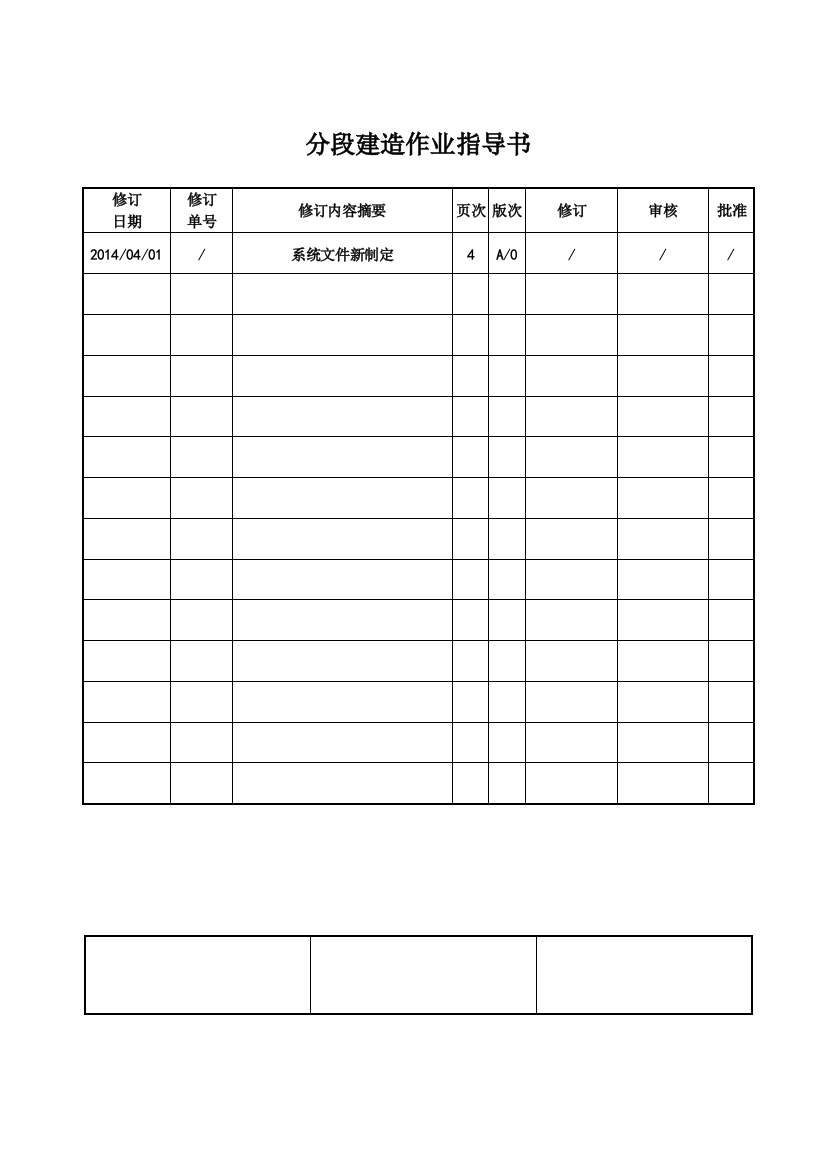 船舶分段建造作业指导书