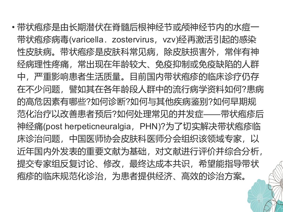 带状疱疹中国专家共识PPT课件