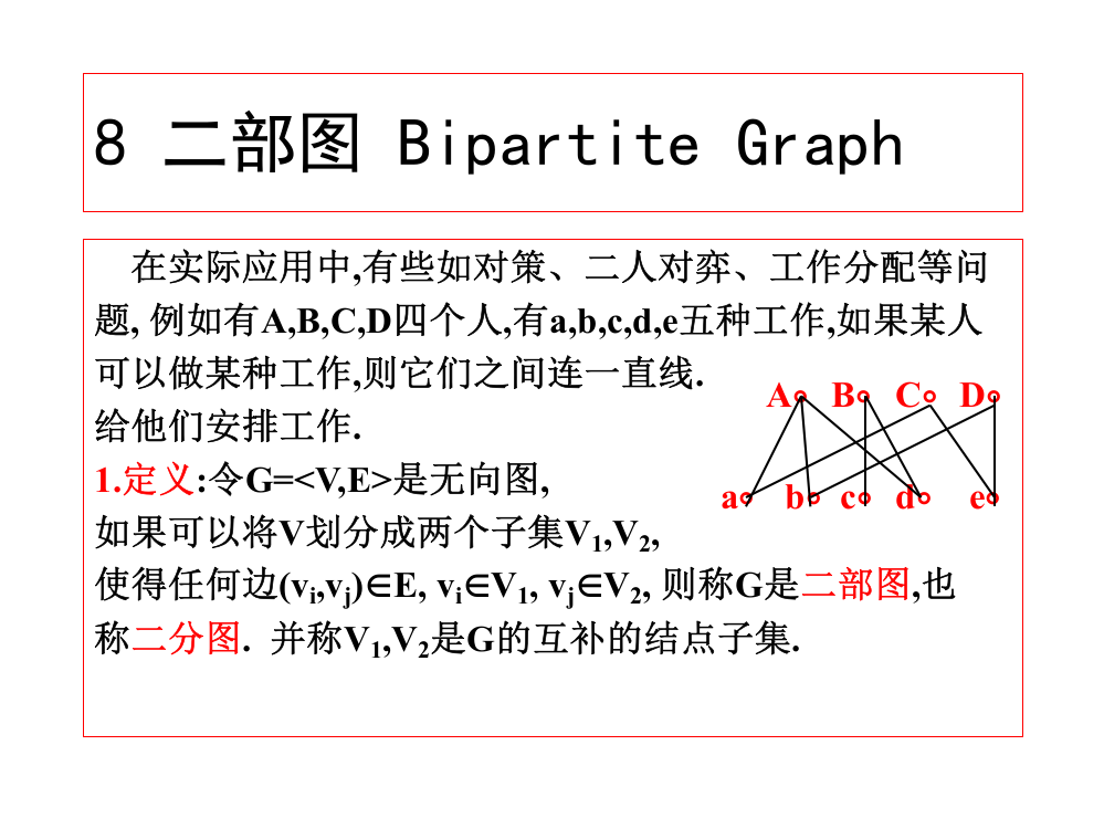 离散数学PPT课件-8二部图