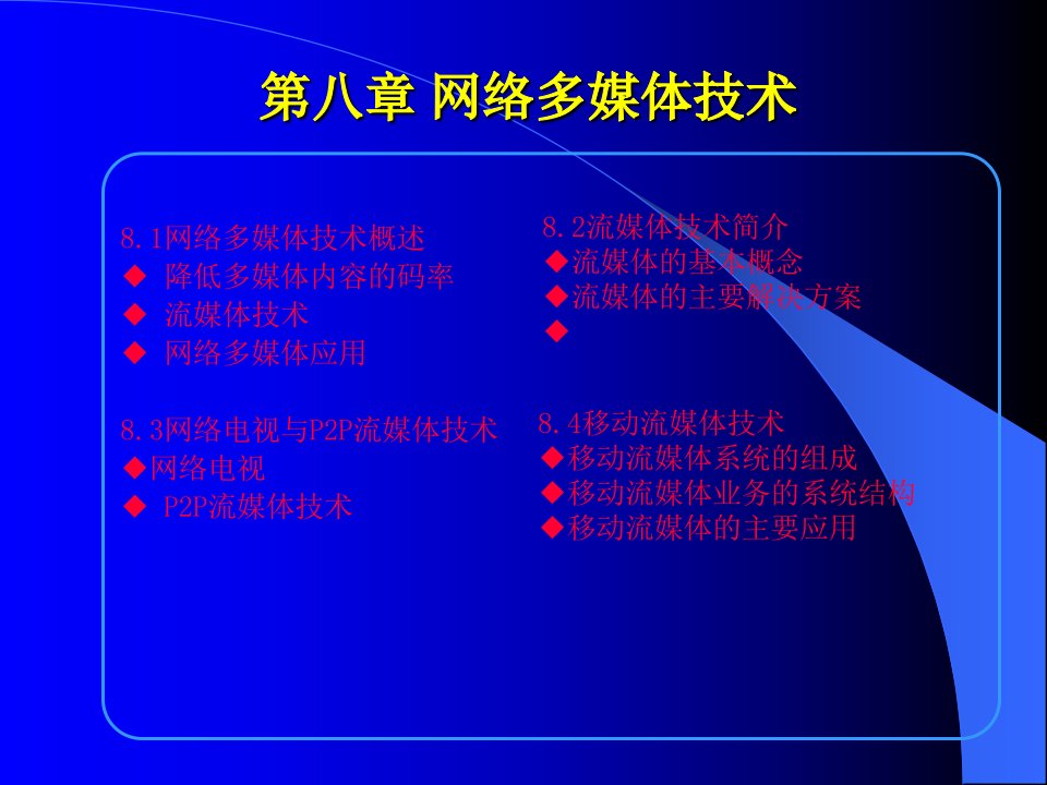 [精选]网络多媒体技术概述