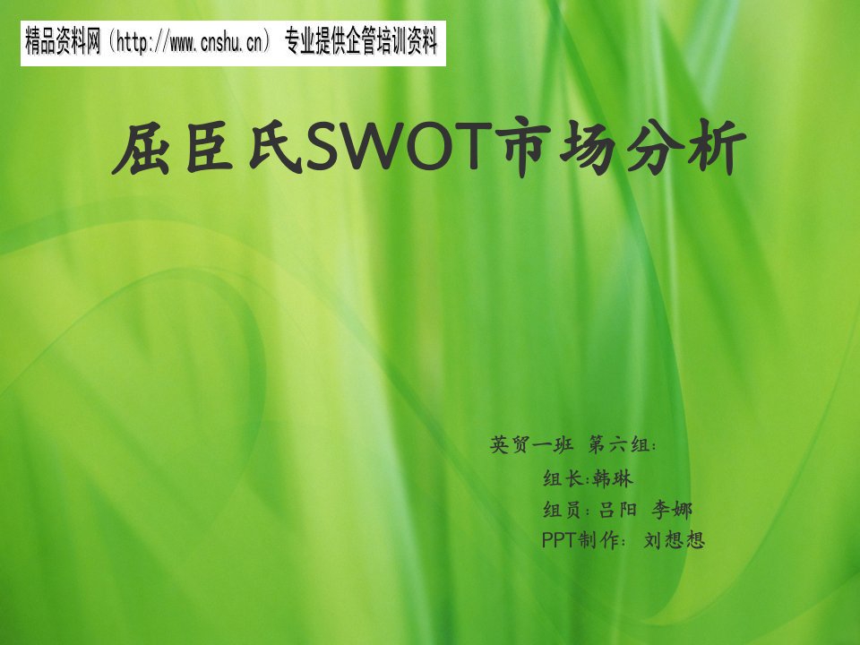 屈臣氏SWOT市场分析(PPT23页)