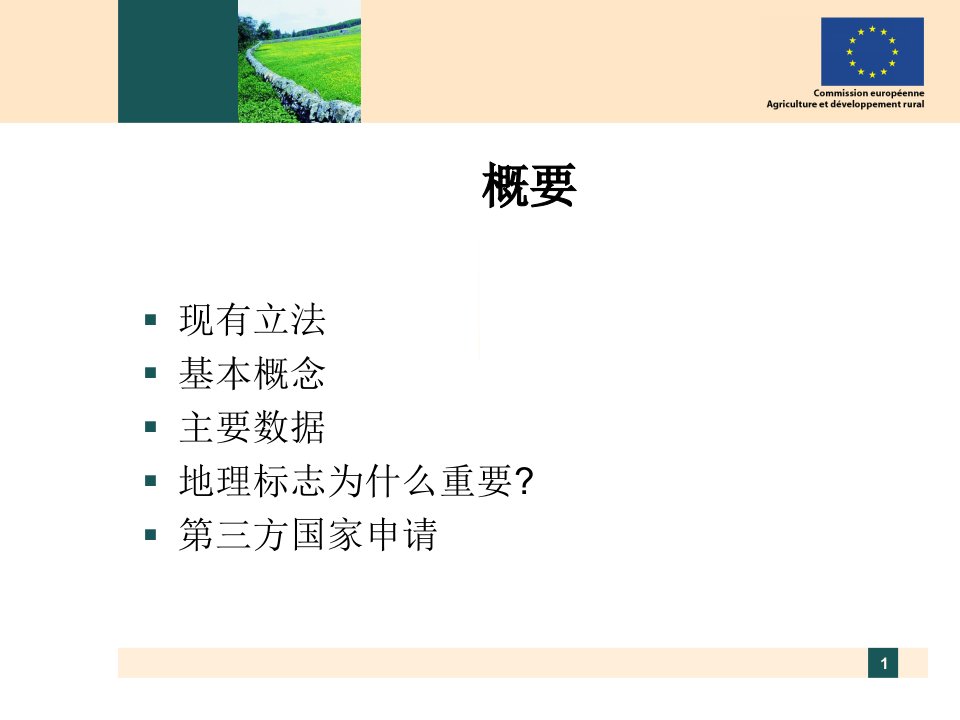 最新地理标志欧洲农业的成功故事RaimondoSerra农业参赞欧幻灯片