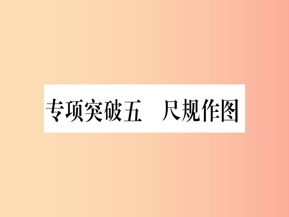 （甘肃专用）2019中考数学