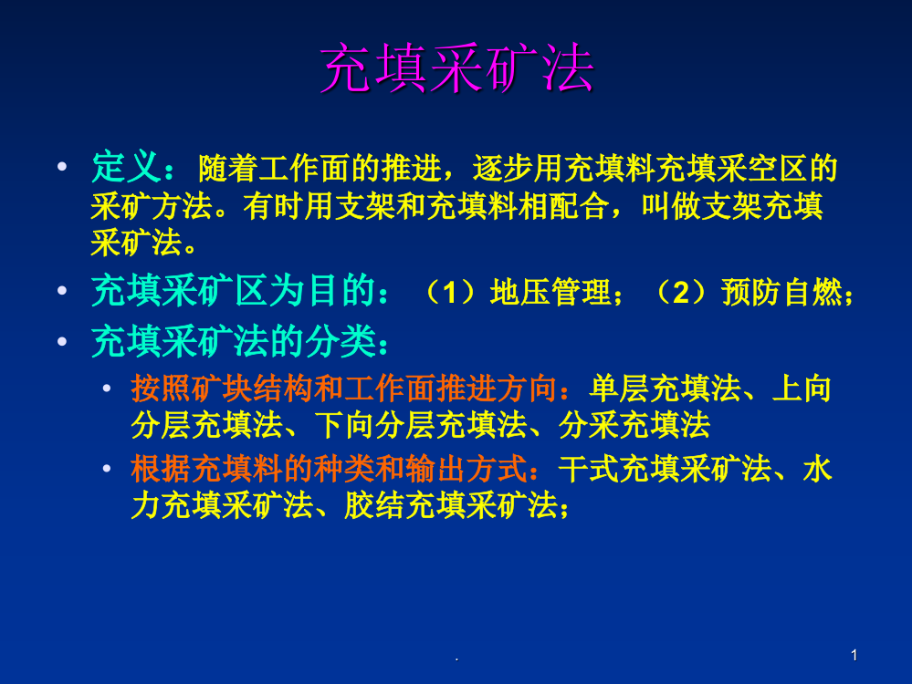 充填采矿法图示PPT课件