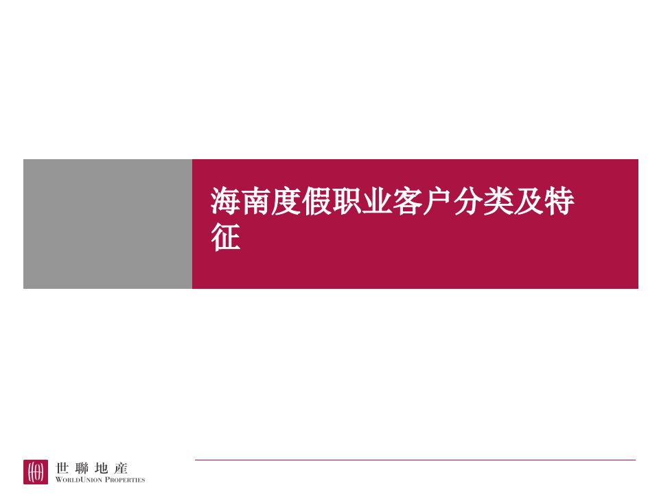 海南度假置业客群分类及特征@客户