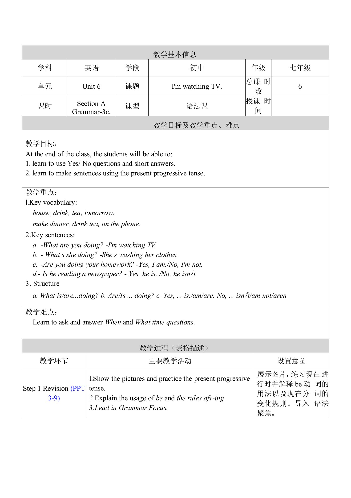 人教版英语七年级下册