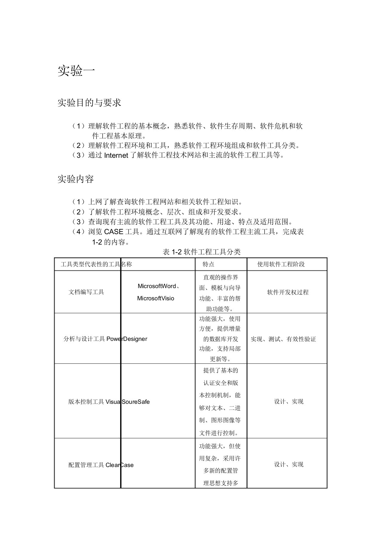 软件工程工具分类