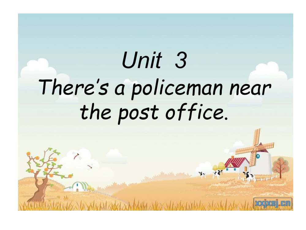 五年级下册2课时there's_a_policeman_near_the_post_office