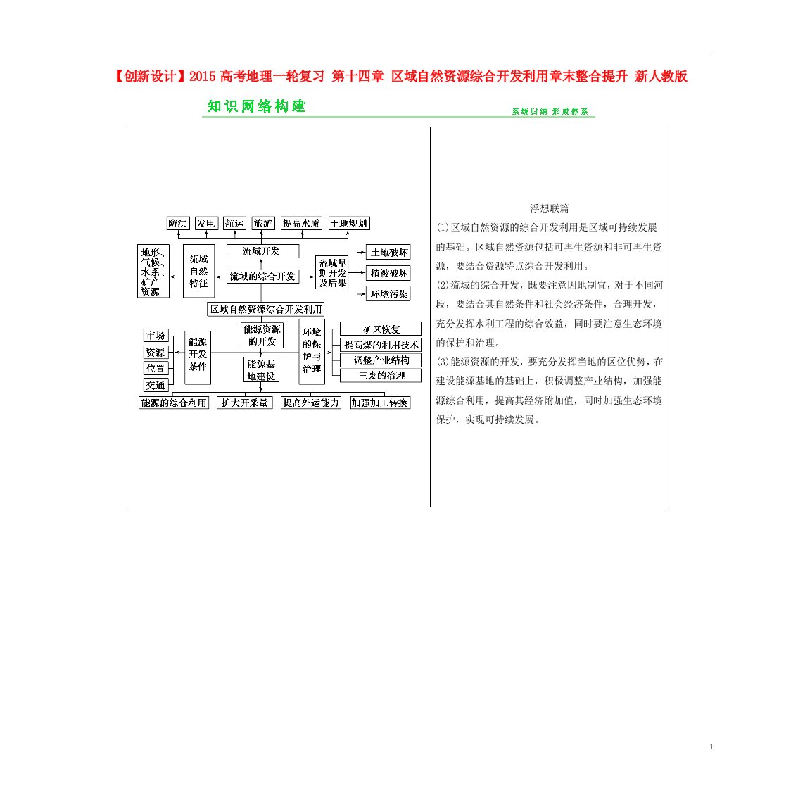 高考地理一轮复习