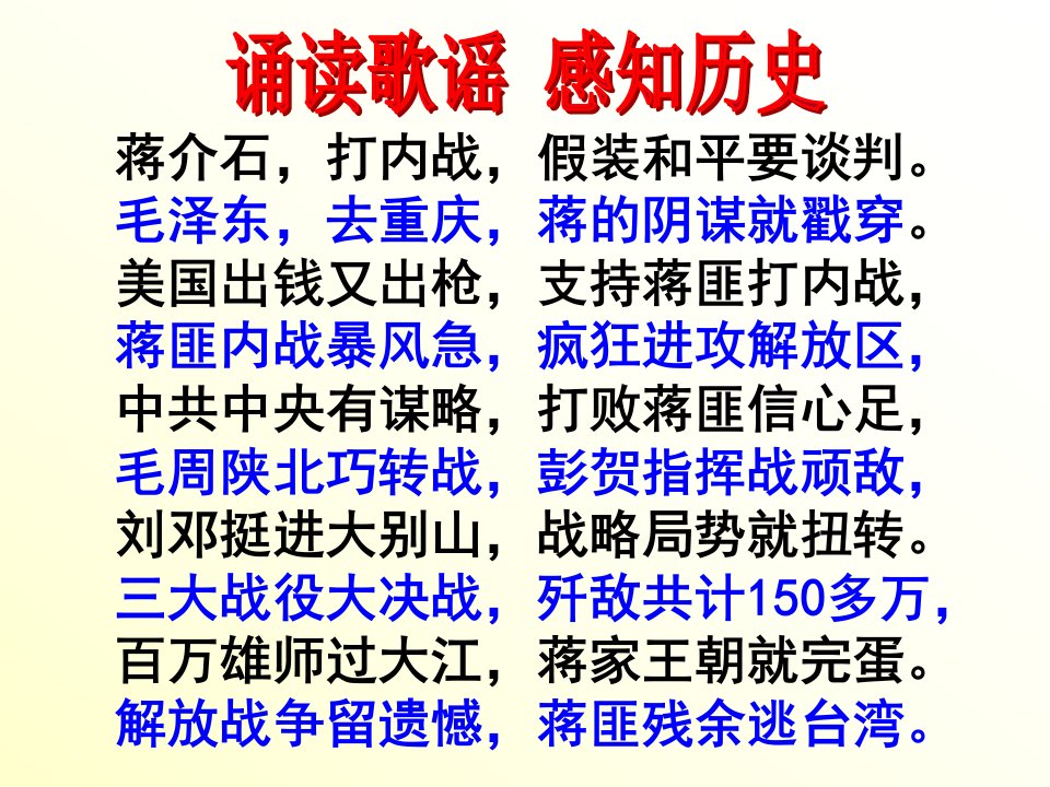 《上解放战争复习》PPT课件