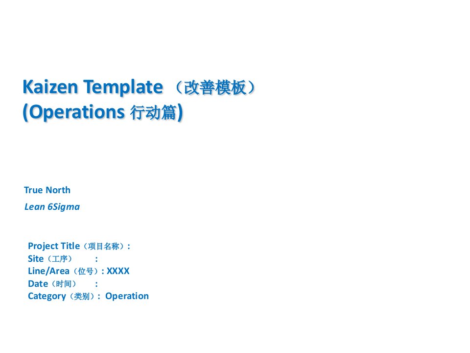 精益项目报告(改善模板)