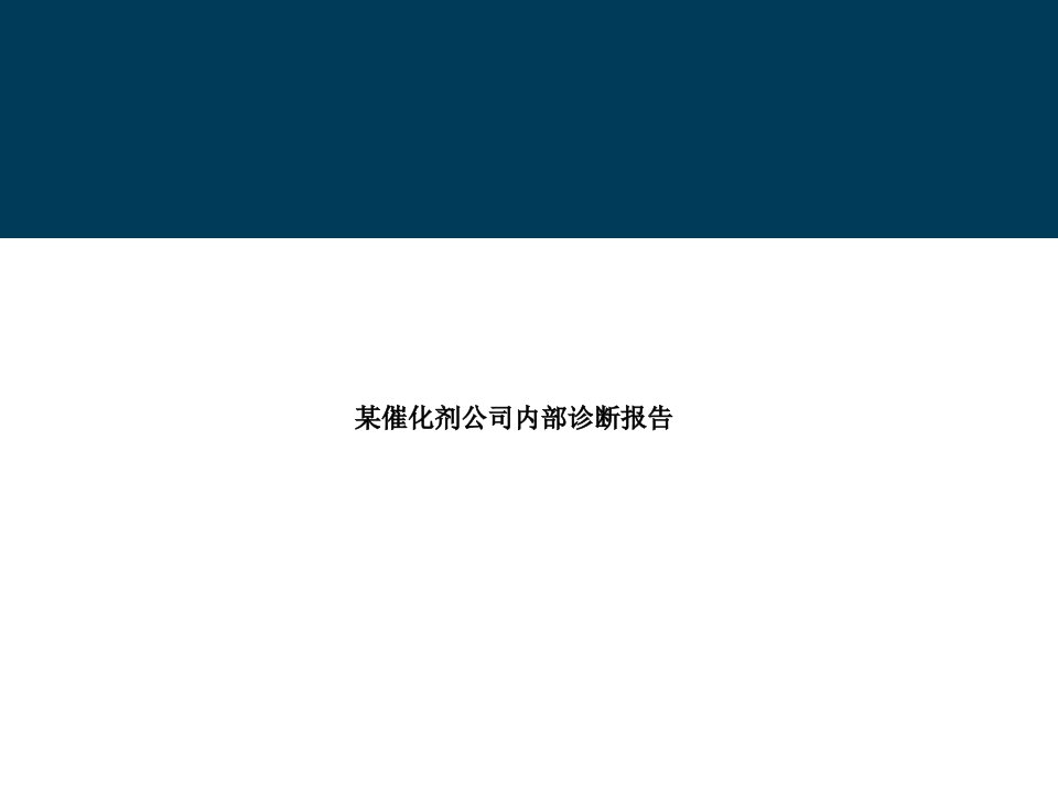 某催化剂行业公司内部诊断报告(ppt107)-其他行业报告