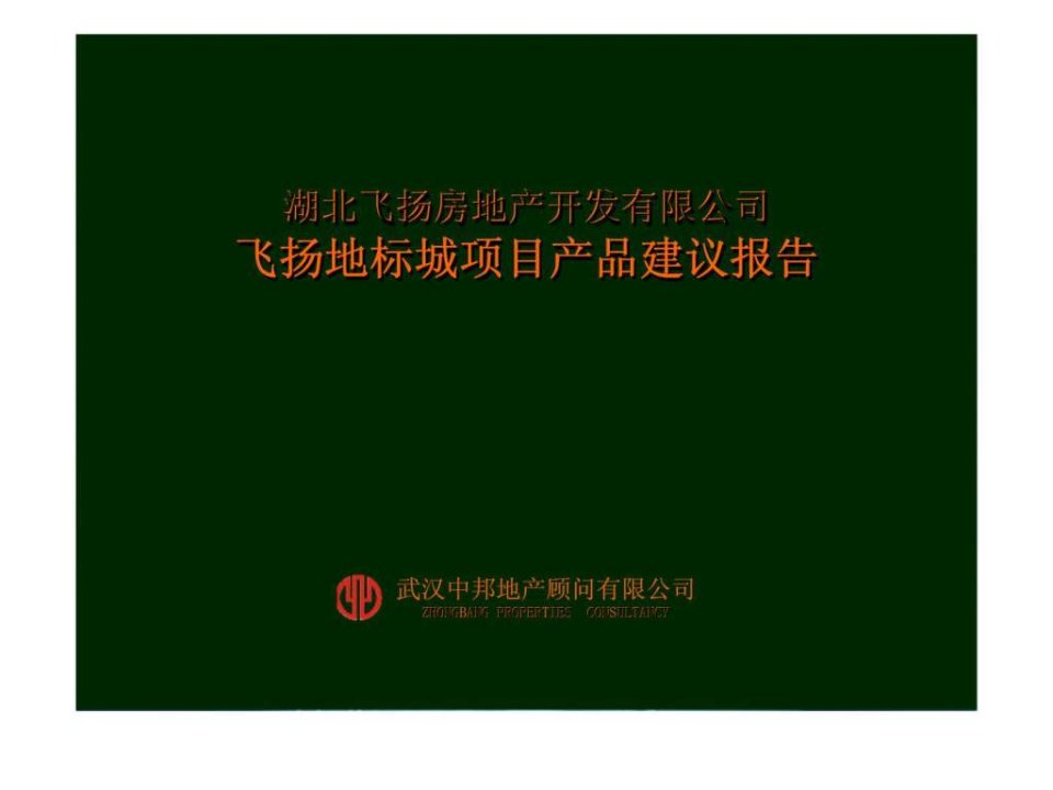 中邦2010年荆门湖北飞扬地标城项目产品建议报告