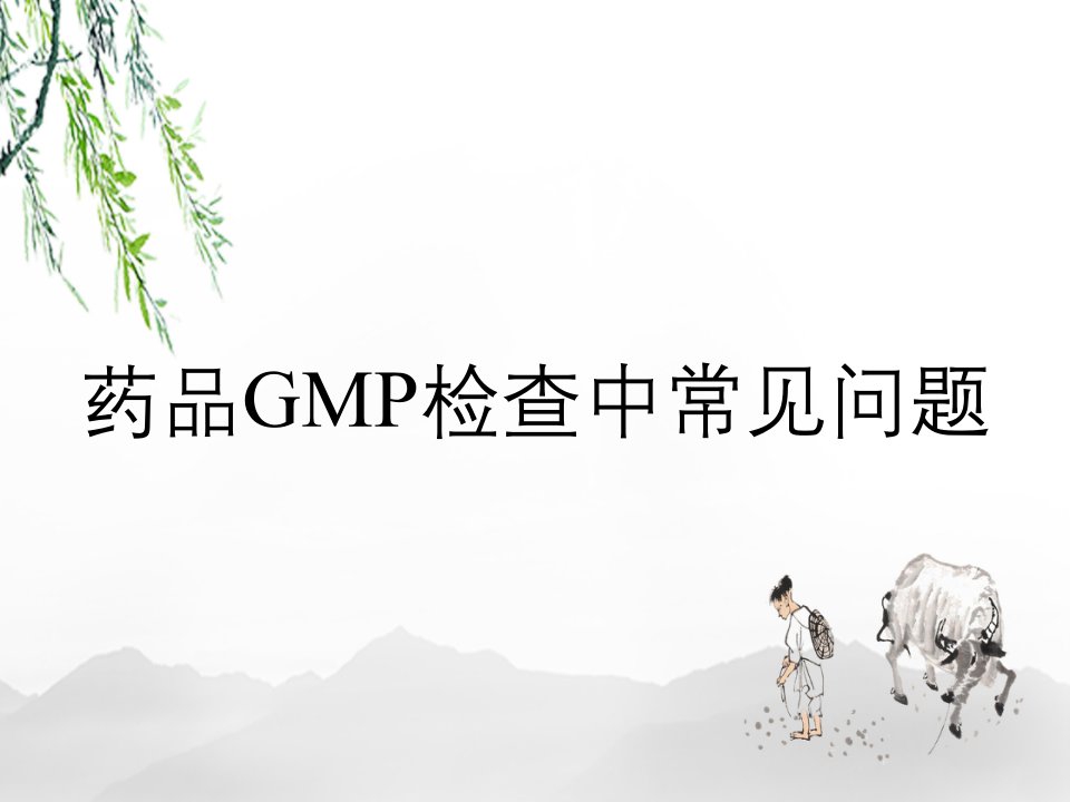 药品GMP检查中常见问题