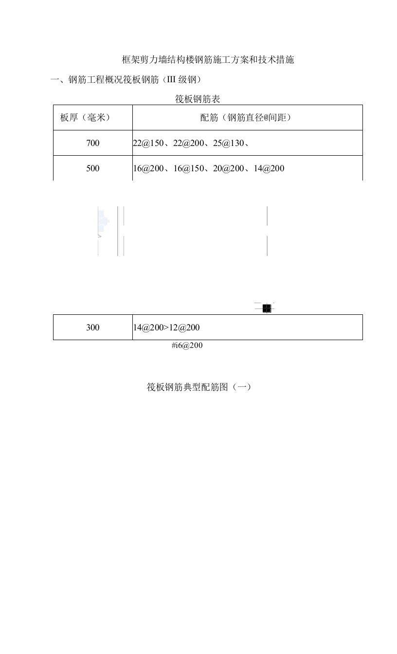 框架剪力墙结构楼钢筋施工方案和技术措施