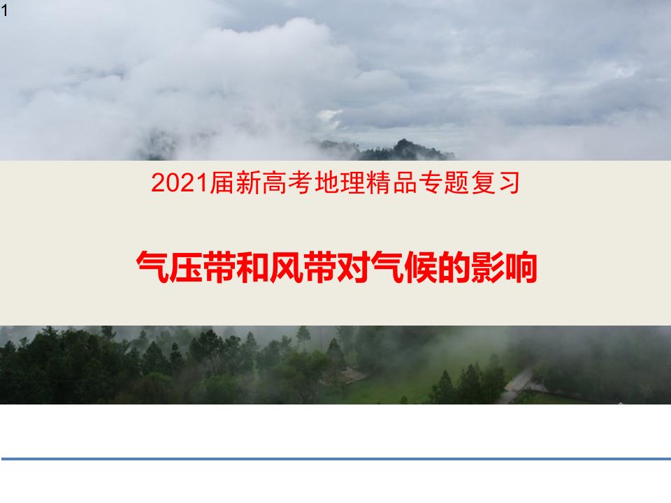 2021届新高考地理精品专题复习：气压带和风带对气候的影响ppt课件