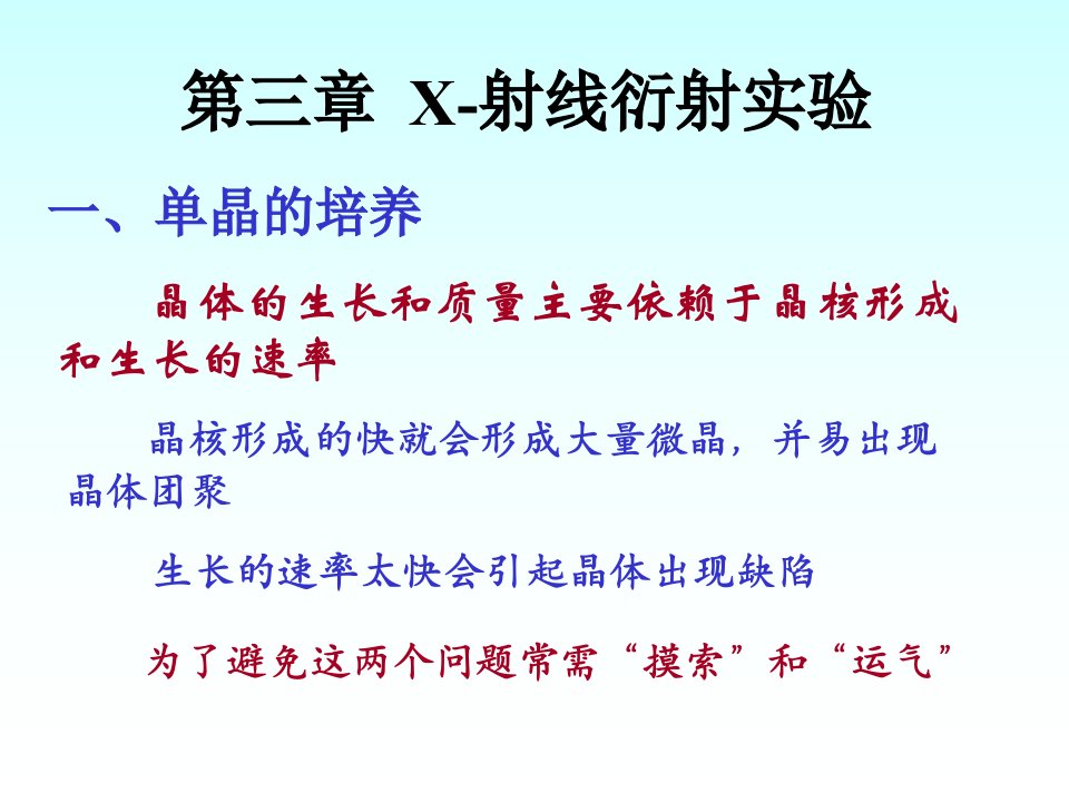 晶体结构解析X射线衍射实验