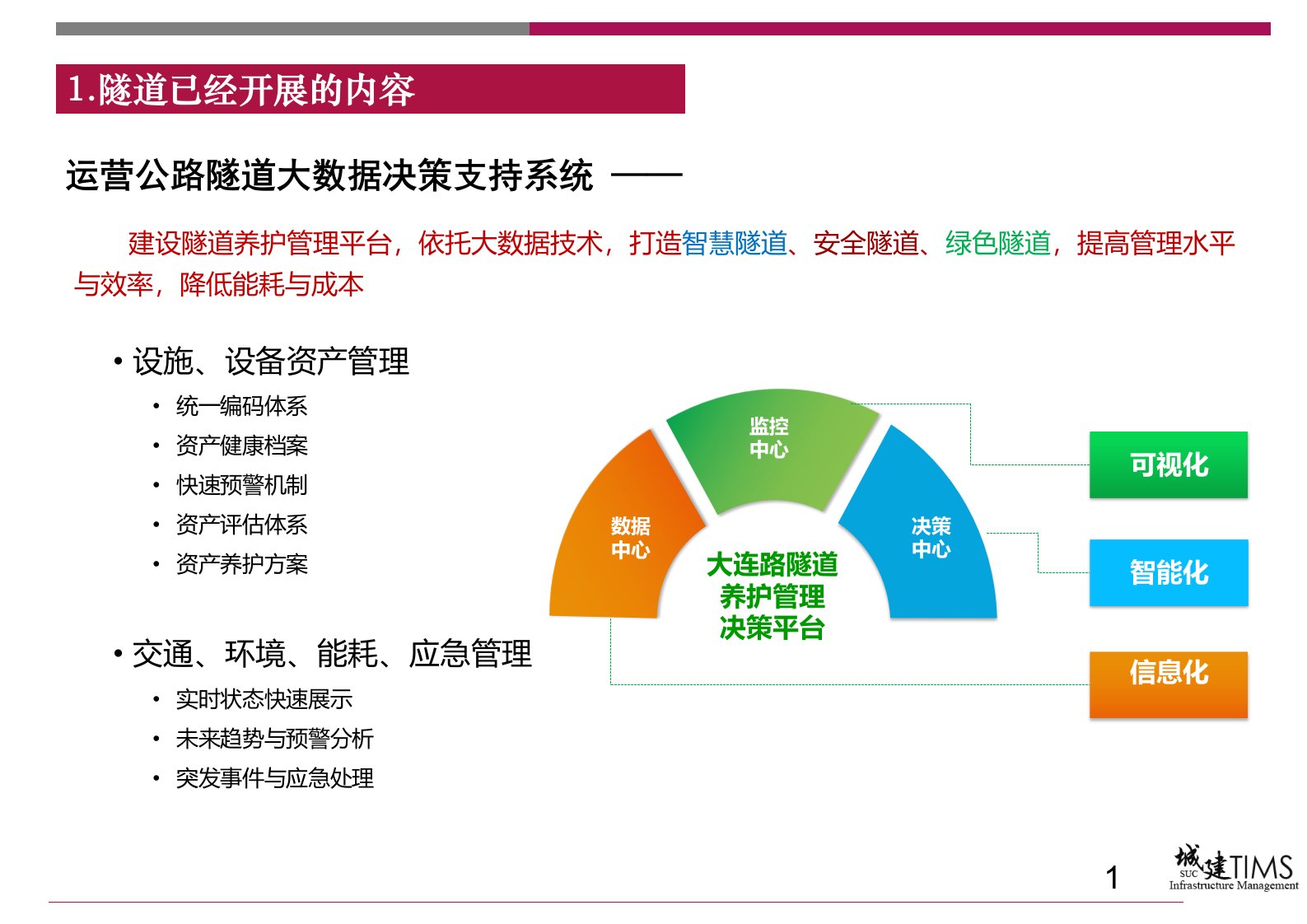 运营公路隧道大数据决策支持系统