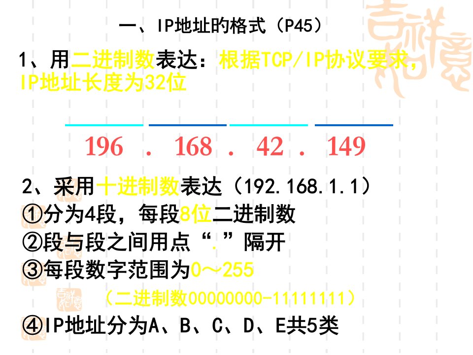 计算机会考IP地址及其管理省名师优质课赛课获奖课件市赛课一等奖课件