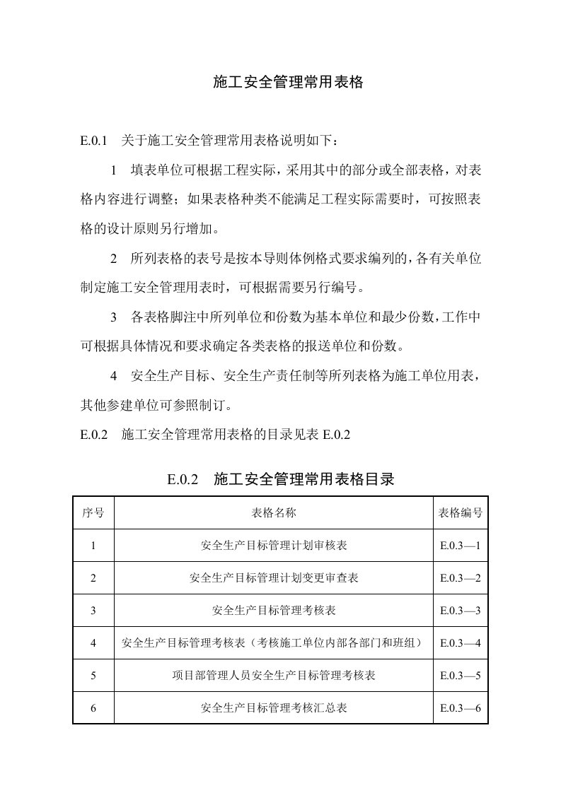 水利水电工程施工安全管理导则【全套表格】