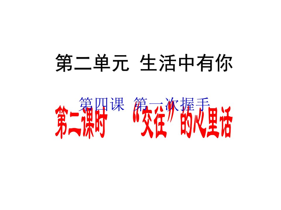 2017秋人民版道德与法治七年级上册4.2《交往的心里话》