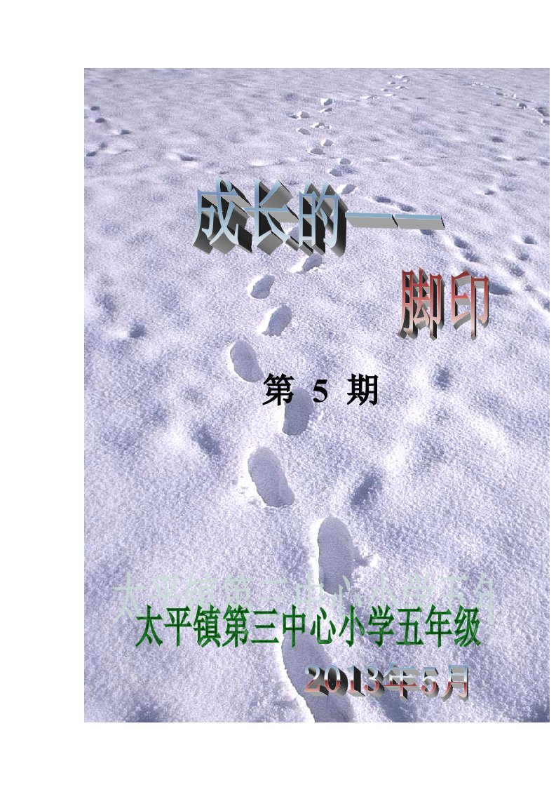 五年级小学生班级作文《成长的-脚印》第五期