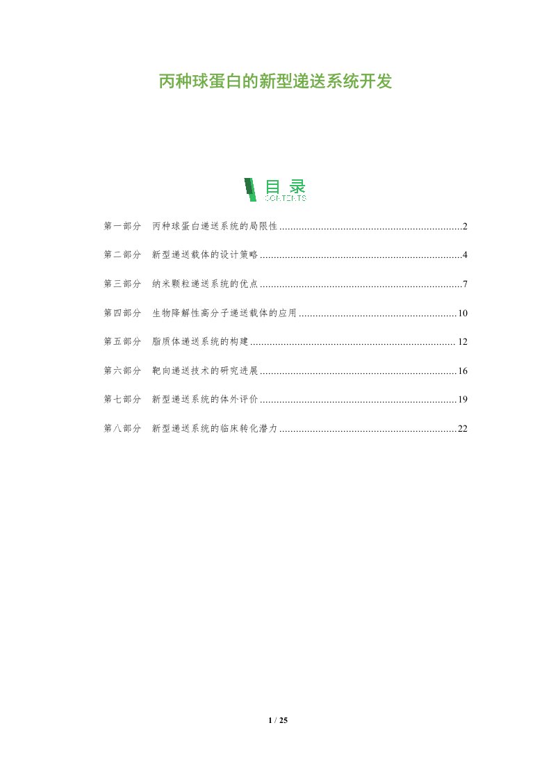 丙种球蛋白的新型递送系统开发