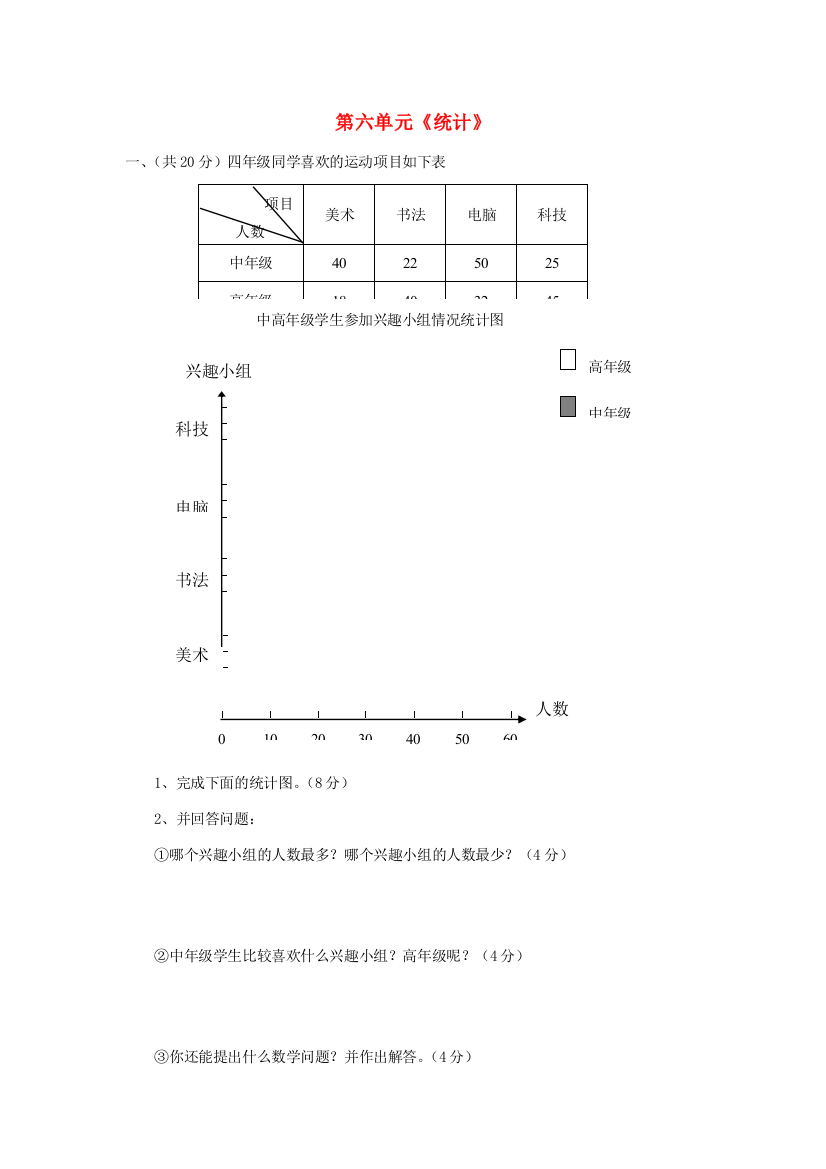 四年级数学上册