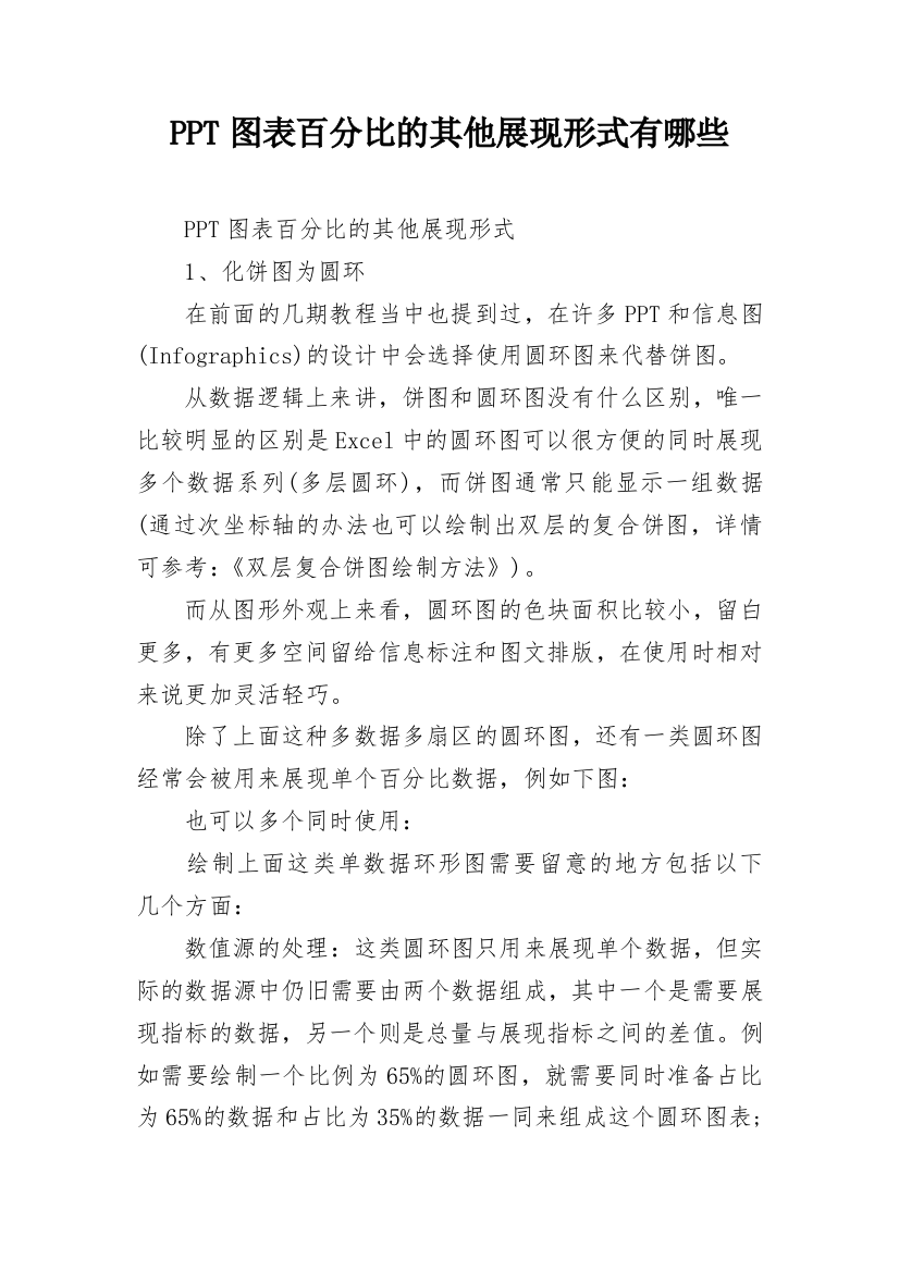 PPT图表百分比的其他展现形式有哪些