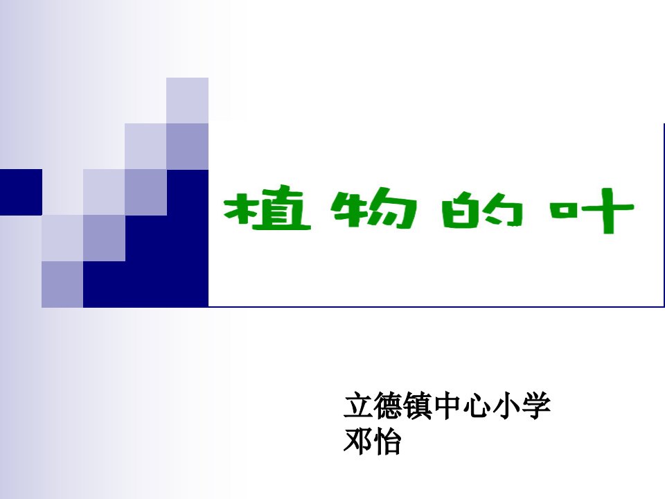 小学科学三年级上册《植物的叶》