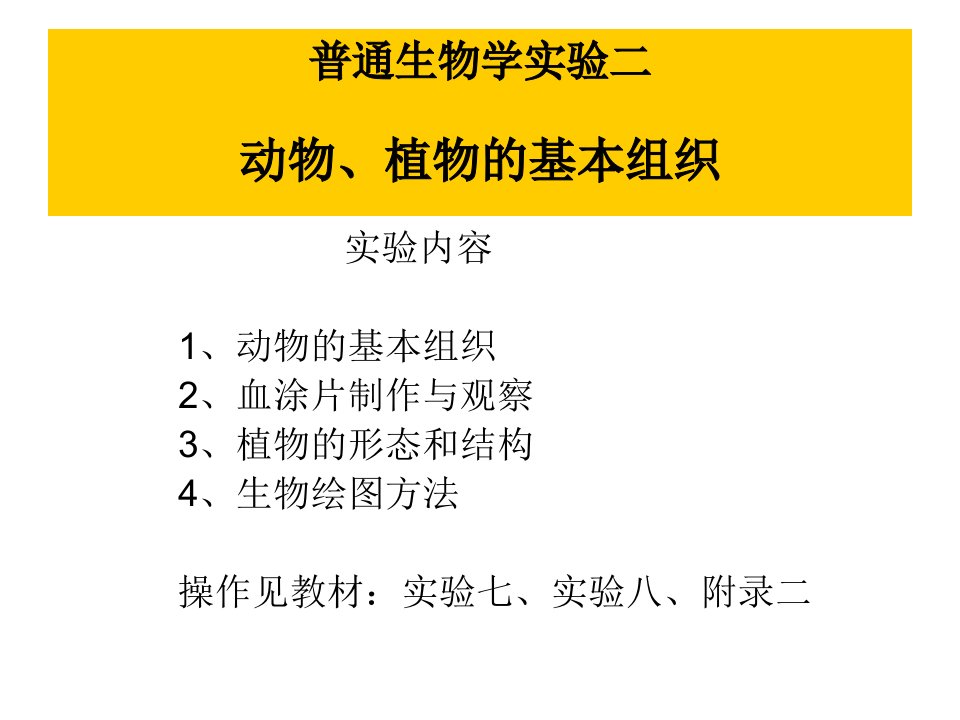 普通生物学实验二