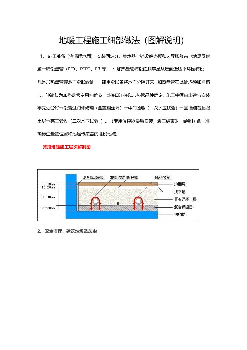 地暖工程施工细部做法(图解说明)