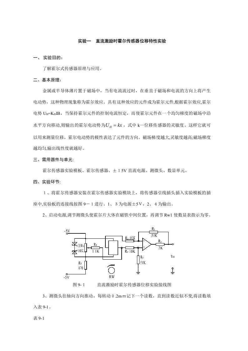 2023年传感器测试实验报告