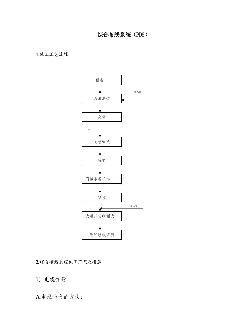 PDS综合布线施工工艺