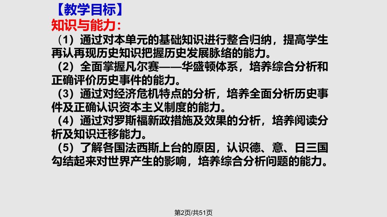 专题复习凡尔赛华盛顿体系下的西方世界