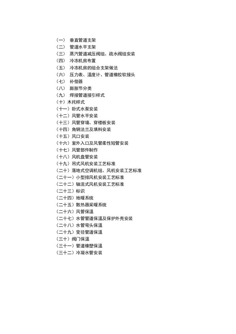 暖通空调施工工艺标准精编(改)