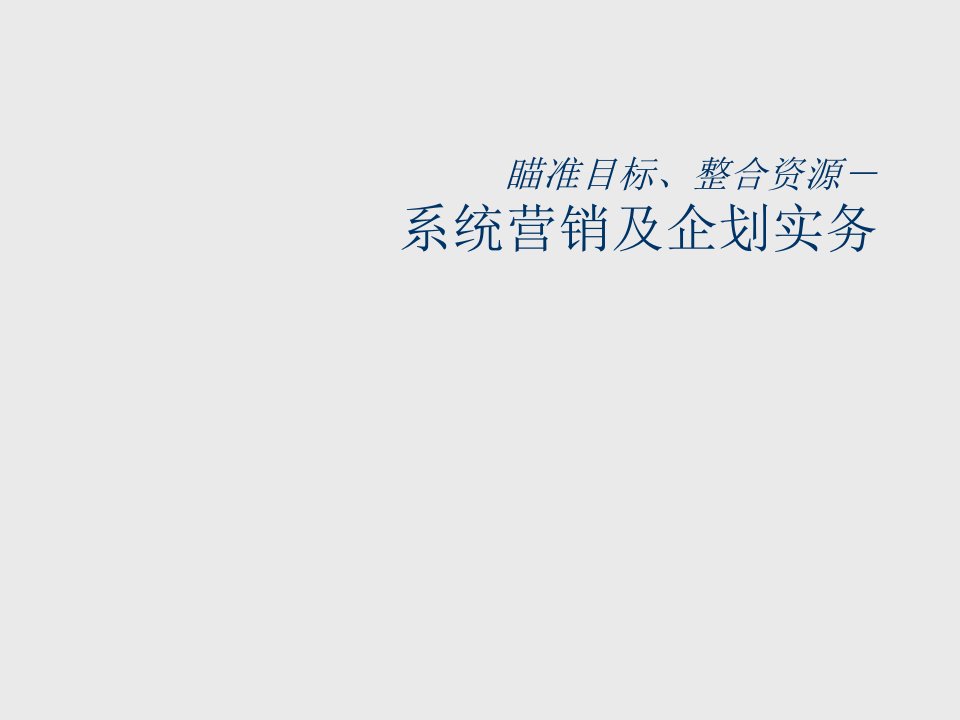 企划方案-551系统行销及企划实务