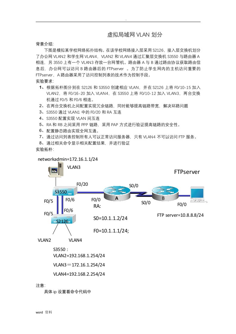 虚拟局域网vlan划分