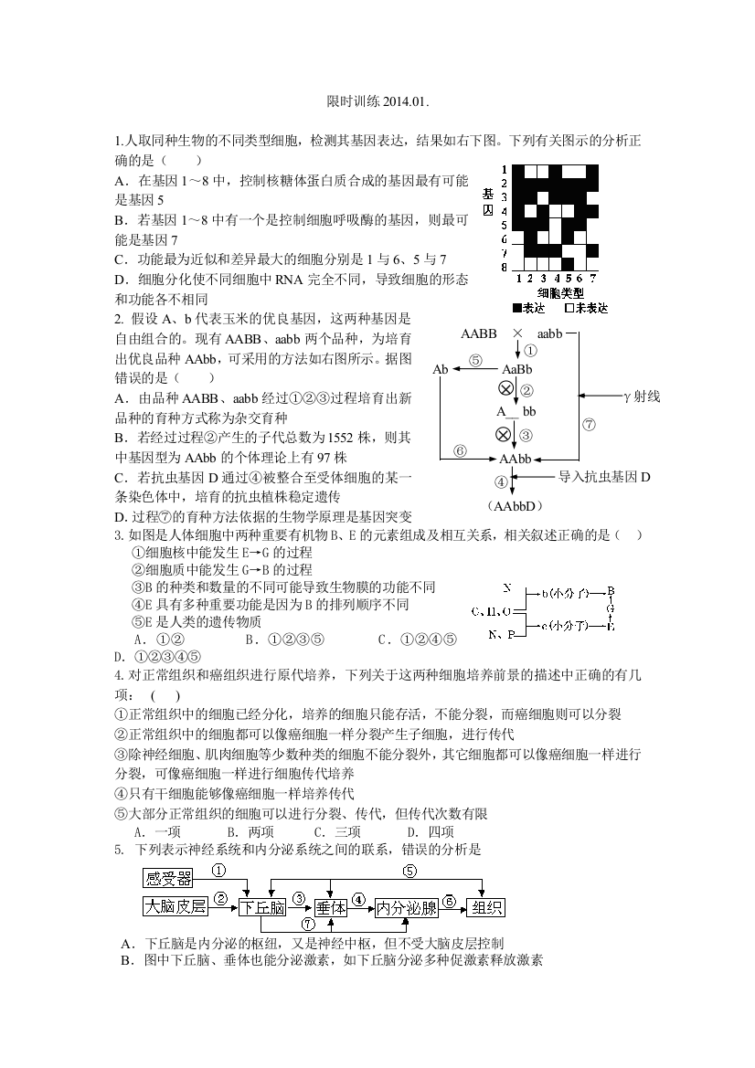 培优练习六20140102