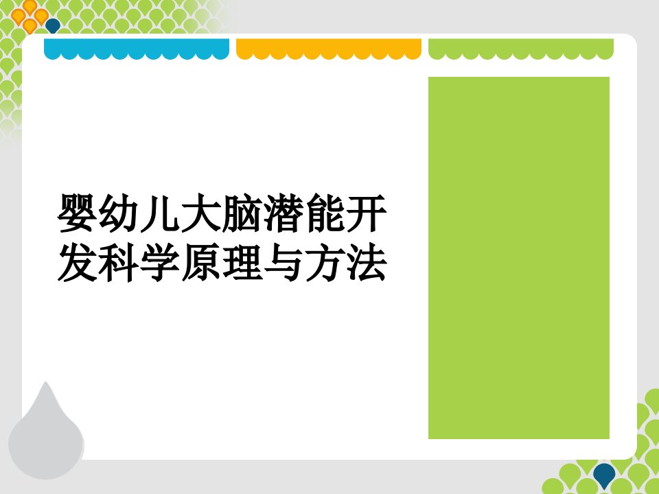 婴幼儿大脑潜能开发科学原理与方法