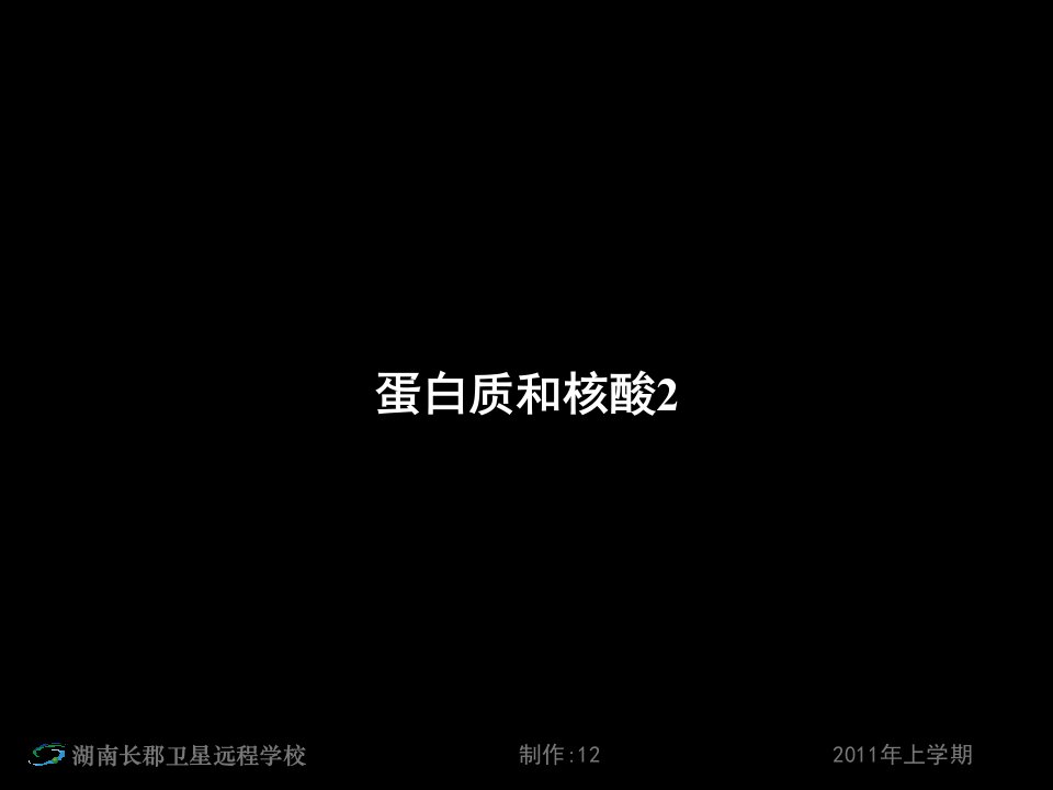 蛋白质和核酸2