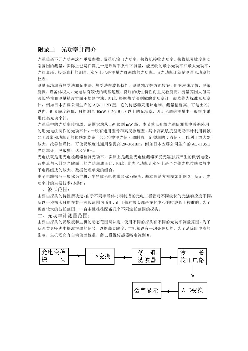 光功率计简介分析