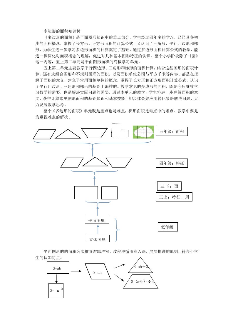 多边形的面积知识树