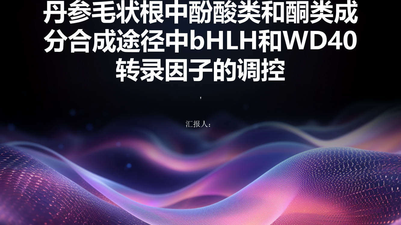 丹参毛状根中酚酸类和酮类成分合成途径中bHLH和WD40转录因子的调控