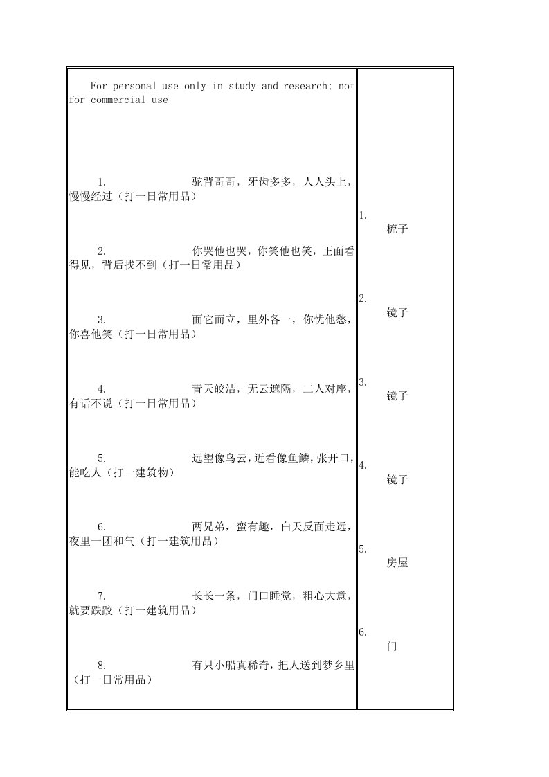 灯谜2(附答案)