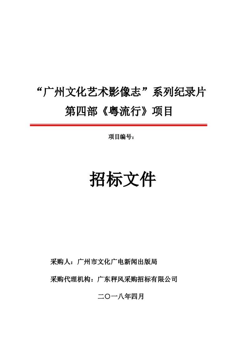 广州文化艺术影像志系列纪录片第四部粤流行项目