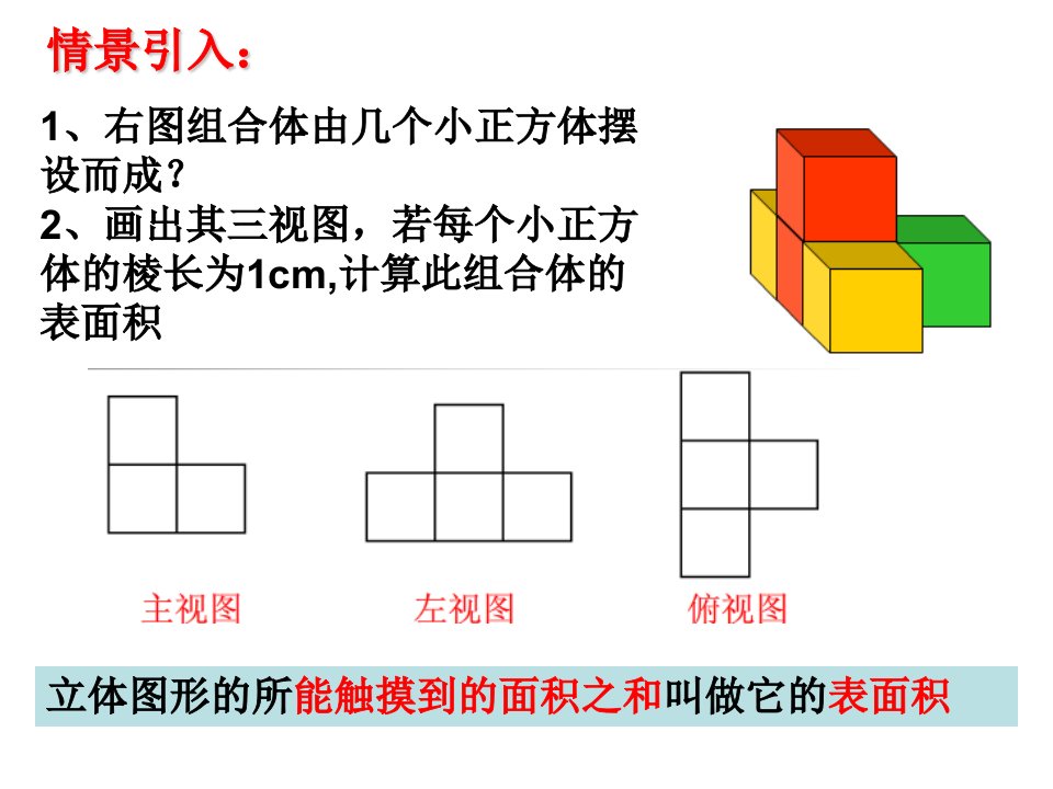 利用三视图求几何体表面积ppt课件