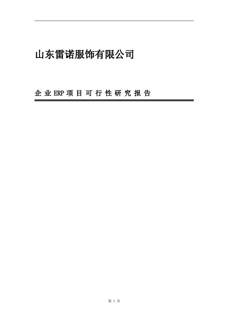 ERP项目可行性实施分析的报告