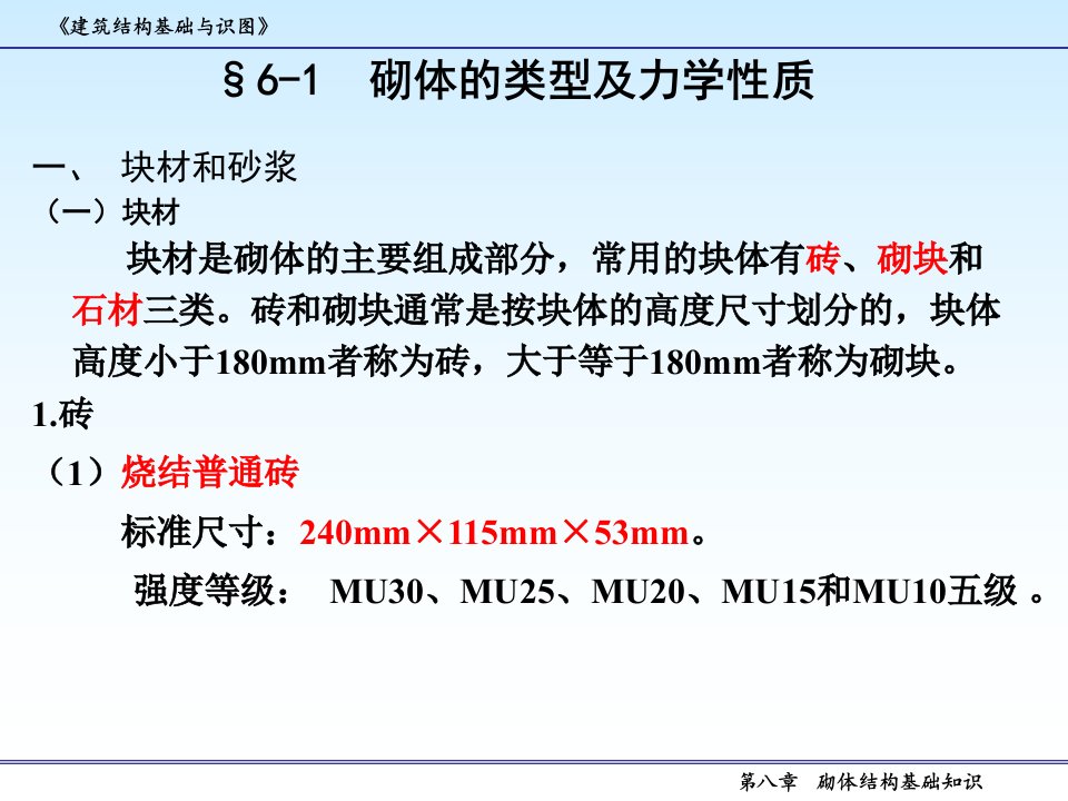 建筑识图：砌体结构基础知识